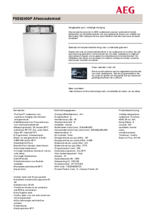 Product informatie AEG vaatwasser smal FSE62400P