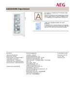 Product informatie AEG vrieskast A42220GSW0
