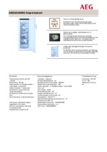 Product informatie AEG vrieskast A52020GNW0
