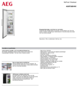 Product informatie AEG vrieskast grijs met vlekvrij rvs deur AGB728E4NX