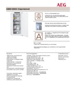 Product informatie AEG vrieskast inbouw ABE81226NC