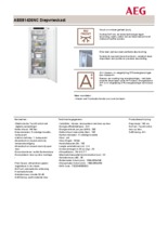 Product informatie AEG vrieskast inbouw ABE81426NC