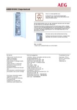 Product informatie AEG vrieskast inbouw ABE81816NC
