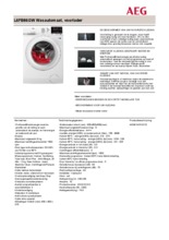 Product informatie AEG wasmachine L6FB86GW