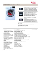 Product informatie AEG wasmachine L6FBSPEED