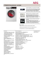 Product informatie AEG wasmachine L7FE84EW