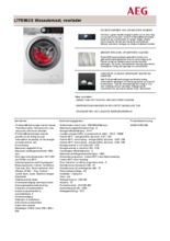 Product informatie AEG wasmachine L7FE96CS
