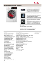 Product informatie AEG wasmachine L8FB96ES