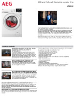Product informatie AEG wasmachine LR63142