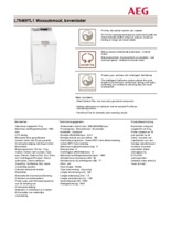 Product informatie AEG wasmachine bovenlader L75469TL1