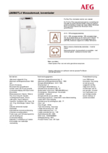 Product informatie AEG wasmachine bovenlader L86560TL4