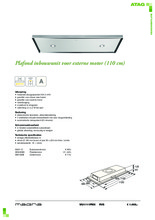 Product informatie ATAG afzuigkap plafond inbouw WU1111PMX