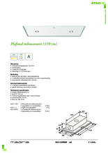 Product informatie ATAG afzuigkap plafond inbouw WU1150PMM