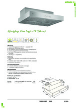 Product informatie ATAG afzuigkap vlakscherm rvs WO6011MR