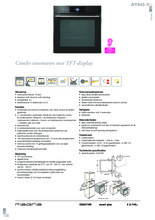 Product informatie ATAG combi-stoomoven CS6574M