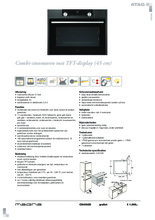 Product informatie ATAG combi-stoomoven grafiet CS4592D
