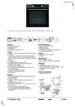 Product informatie ATAG combi-stoomoven grafiet CS6592D
