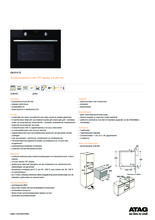 Product informatie ATAG combi-stoomoven grafiet inbouw CS4692C