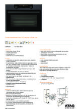 Product informatie ATAG combi-stoomoven inbouw blacksteel CS46121D