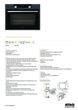 Product informatie ATAG combi/stoomoven inbouw blacksteel CS4612D