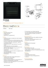 Product informatie ATAG combi-stoomoven inbouw blacksteel CS66121C