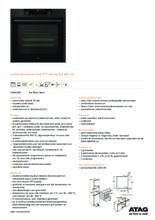 Product informatie ATAG combi-stoomoven inbouw blacksteel CS66121D
