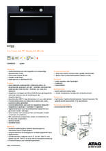 Product informatie ATAG combi-stoomoven met magnetron inbouw grafiet CSX4692D