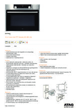 Product informatie ATAG combi-stoomoven met magnetron inbouw rvs CSX4611D