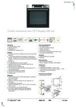 Product informatie ATAG combi-stoomoven rvs CS6511D