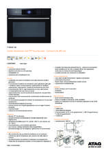 Product informatie ATAG combi-stoomoven zwart inbouw CS4574M1C