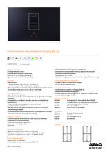 Product informatie ATAG inductie kookplaat met afzuiging inbouw HIDD8472EV