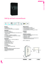 Product informatie ATAG koelkast grafiet KA2292DL