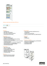 Product informatie ATAG koelkast inbouw KD65178B