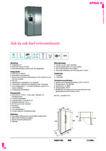 Product informatie ATAG koelkast side-by-side KA2211DL