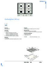 Product informatie ATAG kookplaat inbouw HG6411BBA