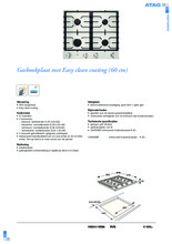 Product informatie ATAG kookplaat inbouw HG6411EBA