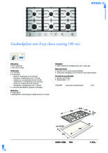 Product informatie ATAG kookplaat inbouw HG9611EBA