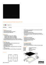 Product informatie ATAG kookplaat inbouw inductie HI06471EV