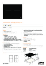 Product informatie ATAG kookplaat inbouw inductie HI07471EV