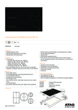 Product informatie ATAG kookplaat inbouw inductie HI08571EV