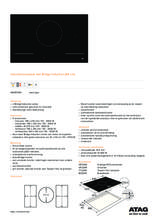 Product informatie ATAG kookplaat inbouw inductie HI09571EV
