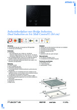 Product informatie ATAG kookplaat inductie HI6271SV