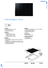 Product informatie ATAG kookplaat inductie HI7271E