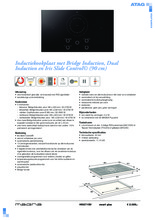 Product informatie ATAG kookplaat inductie HI9271SV