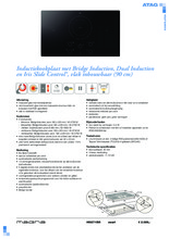 Product informatie ATAG kookplaat inductie HI9271SVI