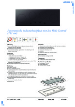 Product informatie ATAG kookplaat inductie inbouw HI1272S