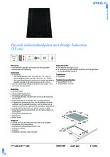 Product informatie ATAG kookplaat inductie inbouw HI3271MV