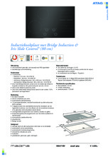 Product informatie ATAG kookplaat inductie inbouw HI8471SV