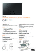 Product informatie ATAG kookplaat inductie inbouw HI8472SVC