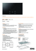 Product informatie ATAG kookplaat inductie inbouw HI9271SVC